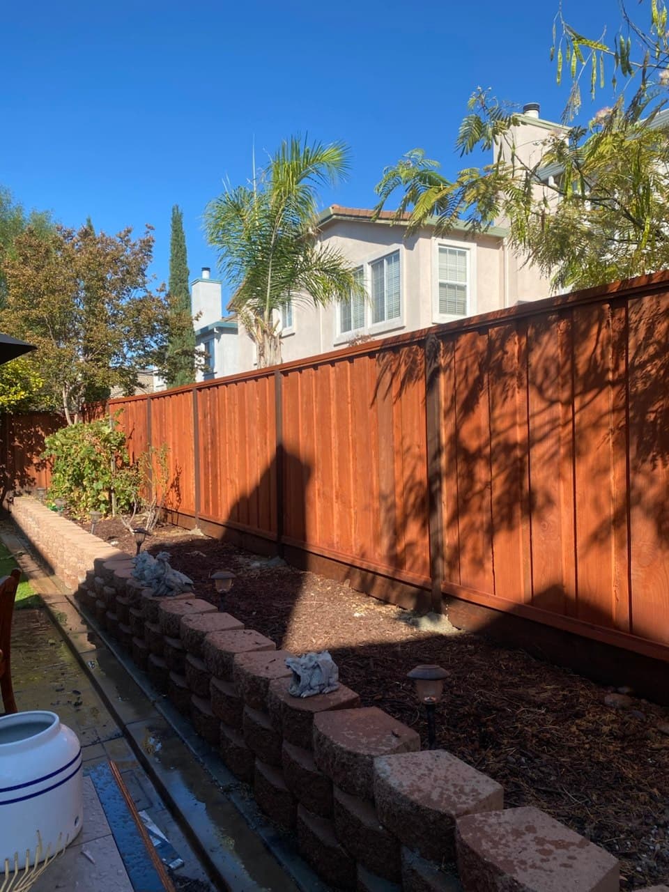 Board On Board Fence Stained
