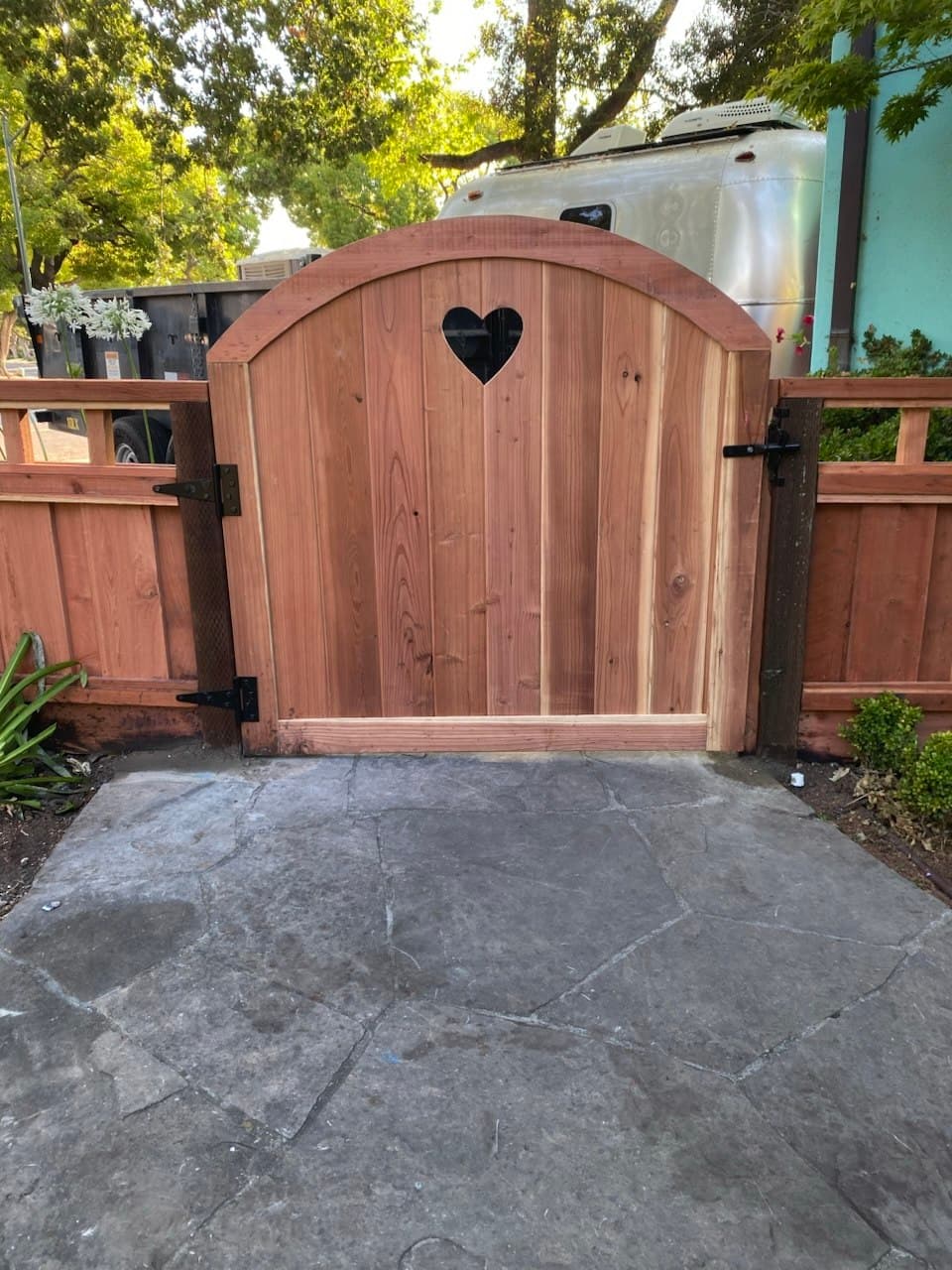 Custom Gate And Custom Cut Heart Design