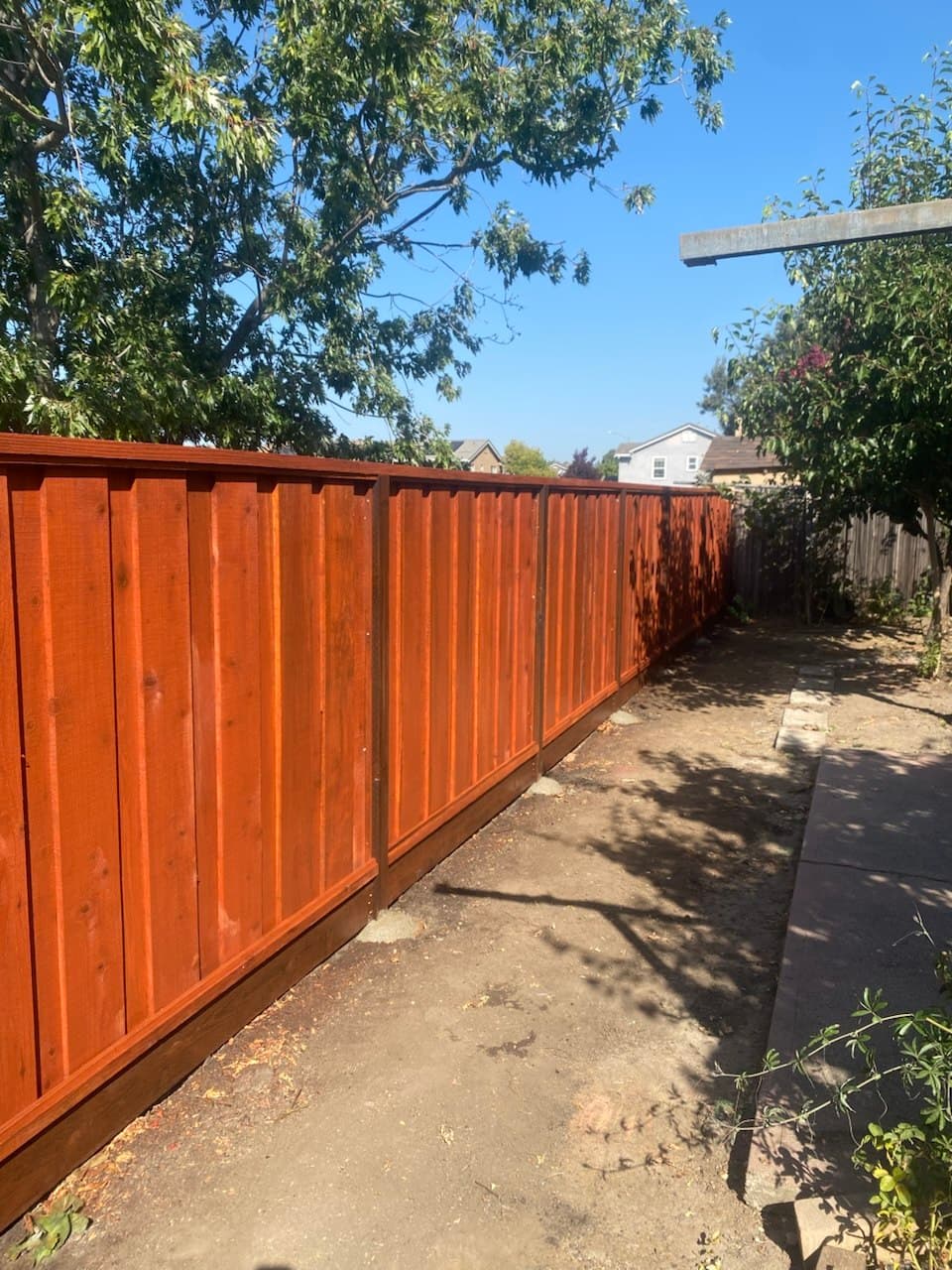 Standard Board On Board Fence Stained